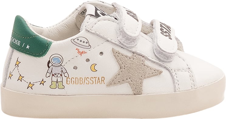 Golden Goose Baby School Sneaker con Doppio Strap