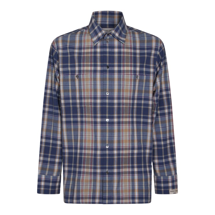 Golden Goose Tailored Fit White Shirt with Button-Down Front