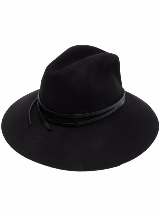 Golden Goose Classic Black Fedora Hat with Leather Band
