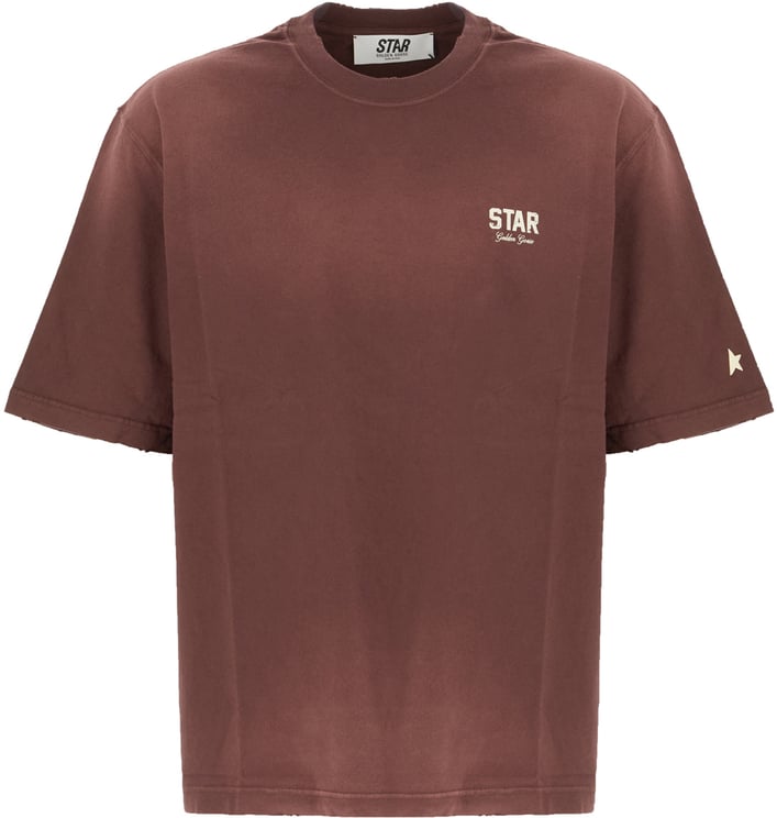 Golden Goose Golden Goose Wine-colored cotton T-shirt