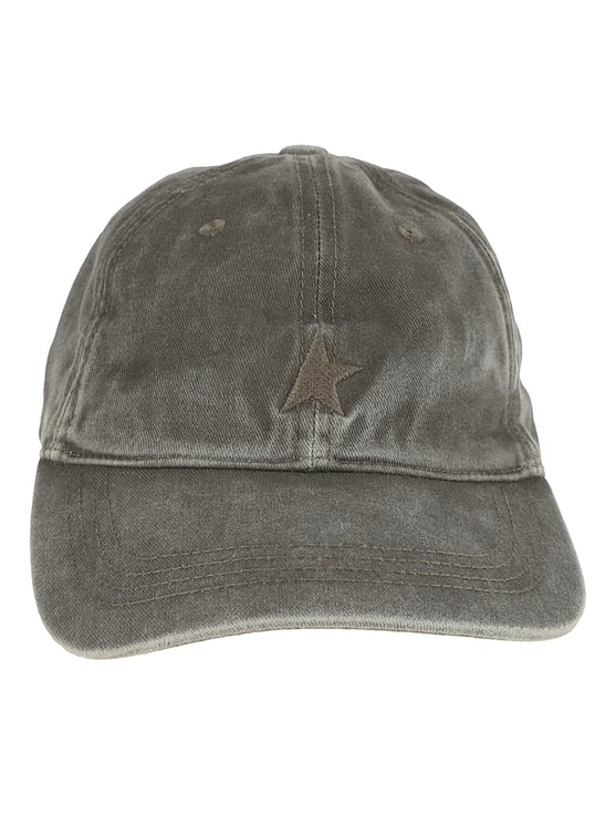 Golden Goose Vintage-Inspired Cotton Baseball Cap with Star Emblem