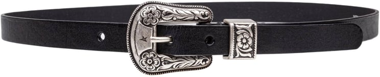 Golden Goose Golden goose vintage effect washed leather belt color black