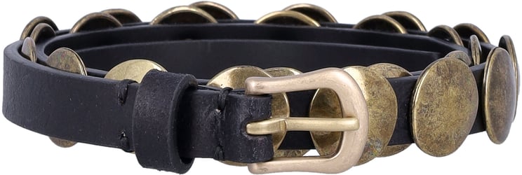 Golden Goose Belt Round Studs Nero