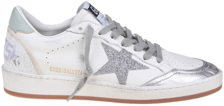 Golden Goose Golden goose ballstar in white and silver leather