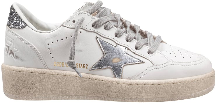 Golden Goose Golden goose ballstar sneakers in leather color white and silver