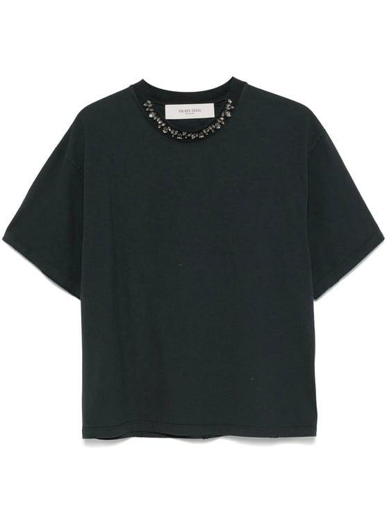 Golden Goose Boxy T-Shirt with Subtle Embellishments