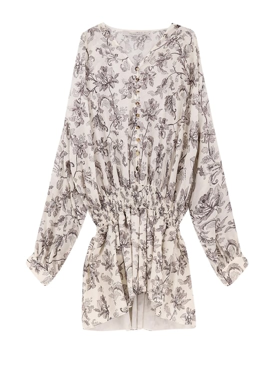Golden Goose Multicolor Floral Print Cotton Dress