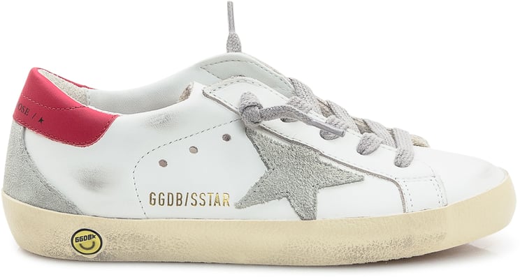 Golden Goose Golden Goose Kids Sneaker Superstar Bianca con Stella Grigia