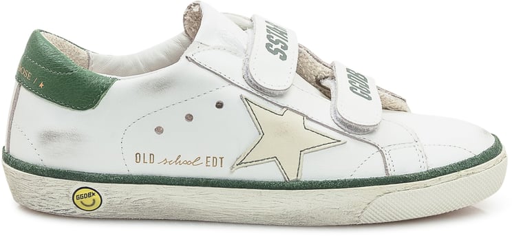 Golden Goose Golden Goose Kids Sneaker Old School con Dettagli Verdi