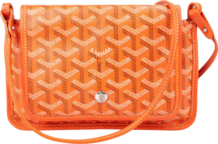 Goyard Goyard Orange Goyardine Monogram Plumet Flat Crossbody Bag