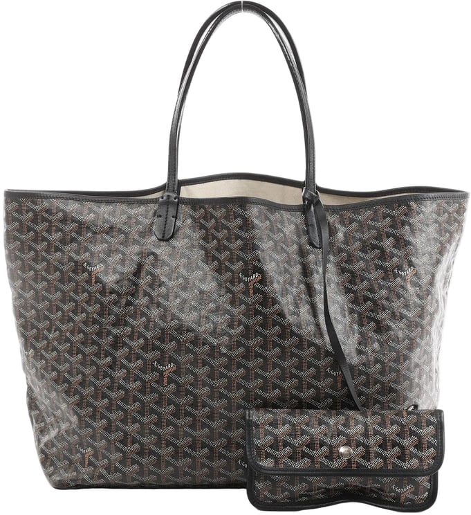 Goyard Goyard Saint Louis GM PVC & Leather Shoulder Bag in Brown