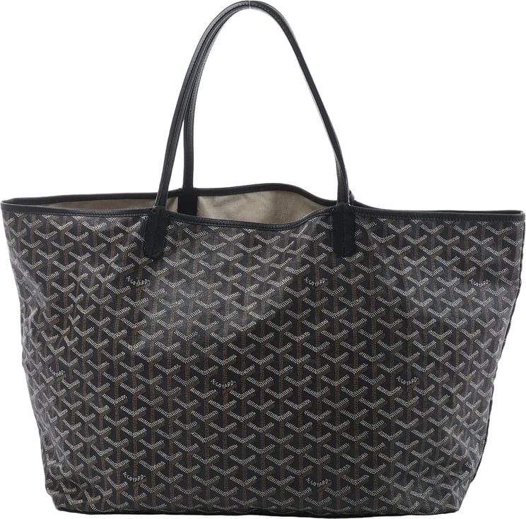Goyard Goyard Saint Louis MM PVC & Leather Shoulder Bag in Black