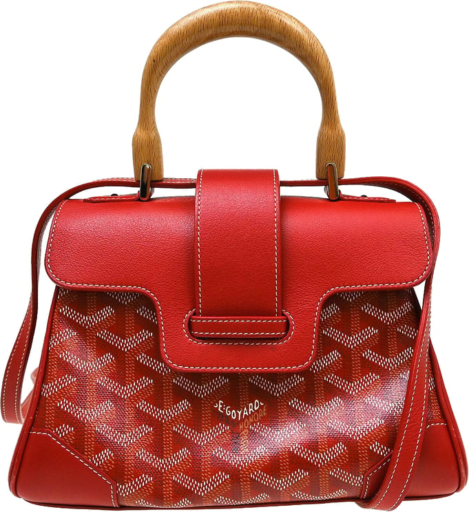 Goyard Goyard Saigon Top Handle Coated Canvas with Leather Mini