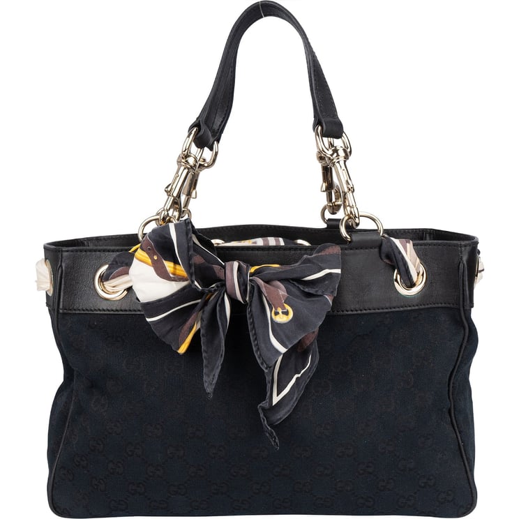 Gucci Gucci Monogram GG Canvas Positano Tote Handbag