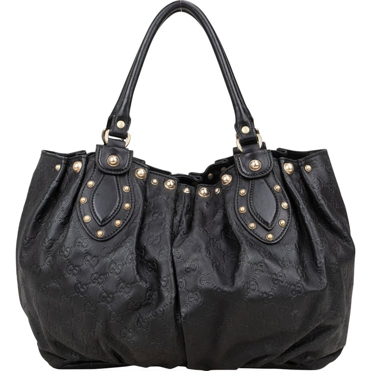 Gucci Gucci Guccissima Leather Studded Pelham Handbag