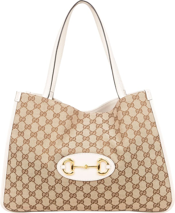 Gucci Gucci Monogram GG Canvas Horsebit Tote Shoulder Bag