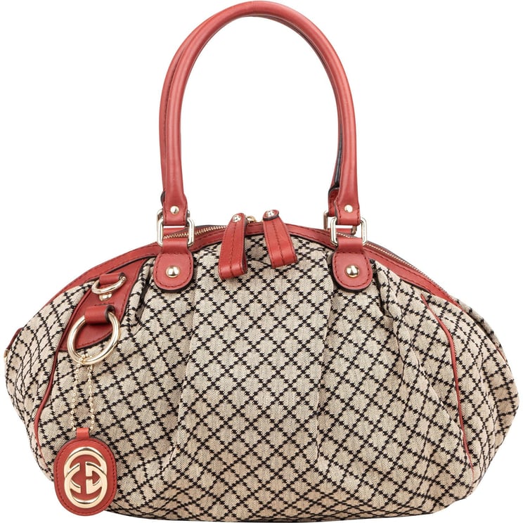 Gucci Gucci Diamante Monogram Sukey Handbag