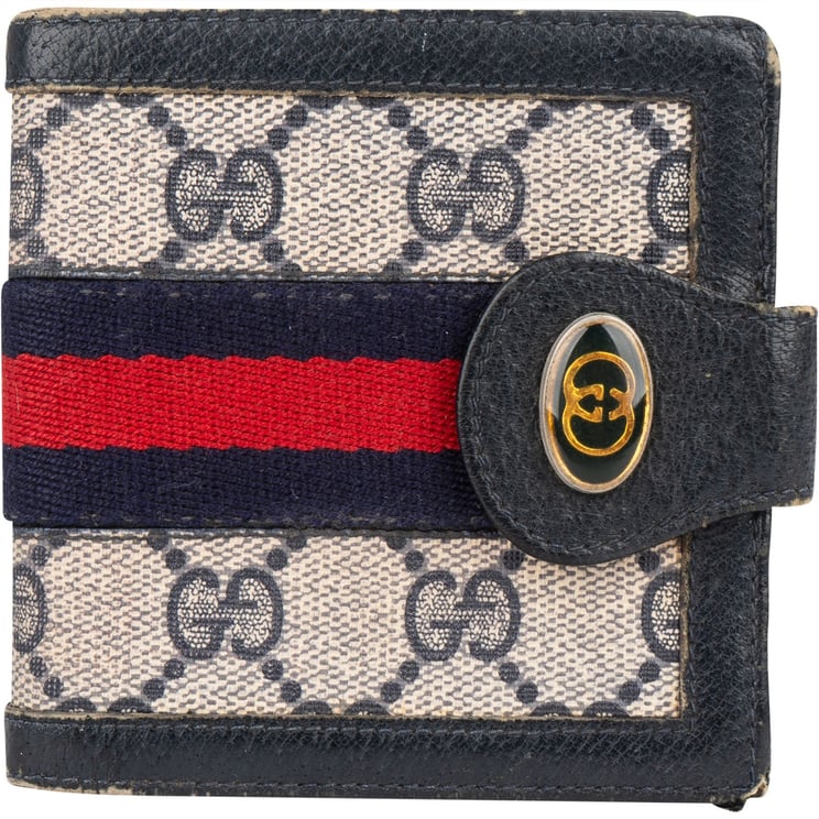 Gucci Gucci Monogram Vintage GG Supreme Web Bifold Wallet