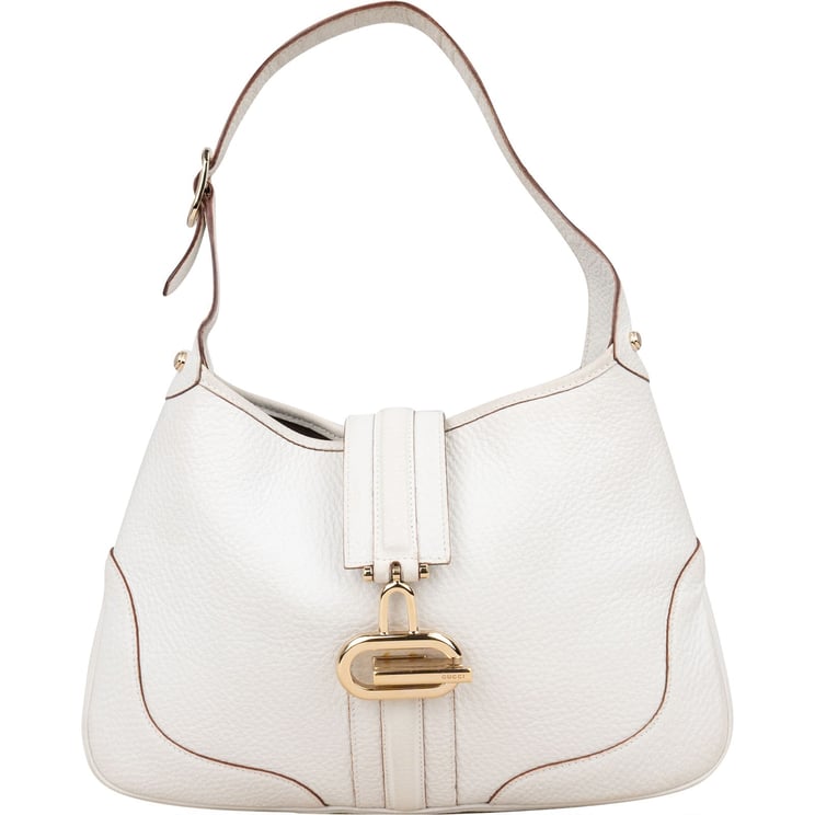 Gucci Gucci White Leather Jackie Shoulder Bag