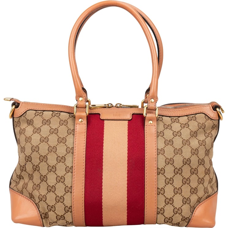 Gucci Gucci Monogram GG Sherry Line Web Handbag