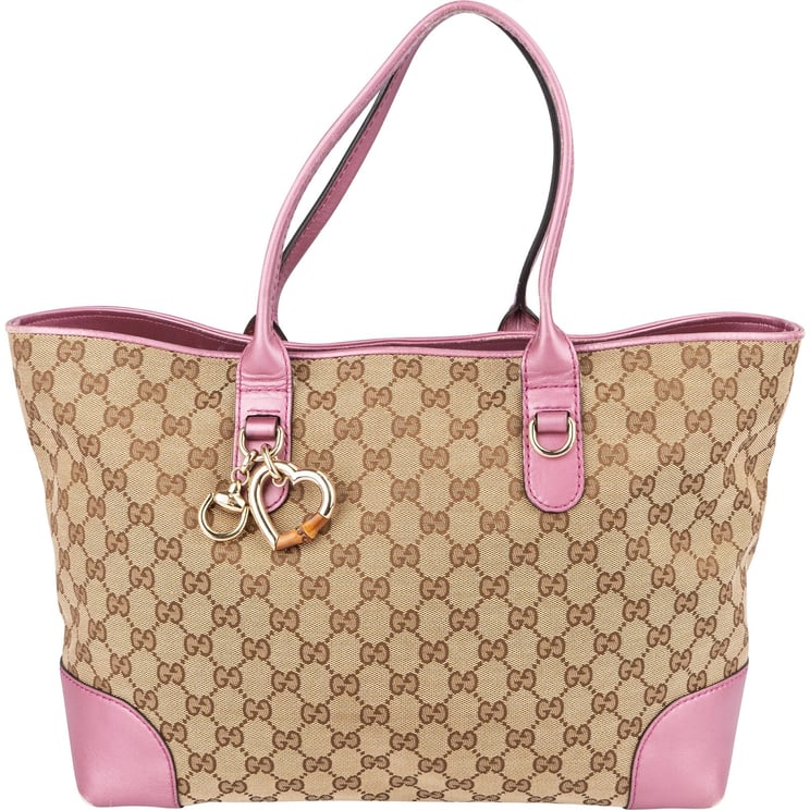 Gucci Gucci Monogram GG Heart Bit Tote Handbag