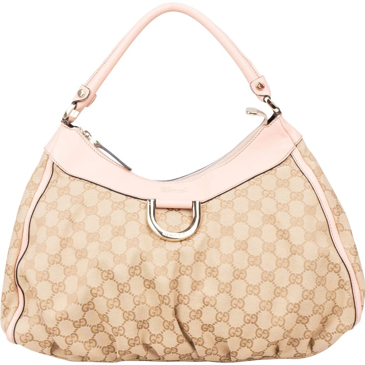 Gucci Gucci Monogram GG Abbey Hobo Handbag