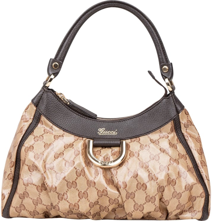 Gucci Gucci Monogram GG Patent Abbey Handbag