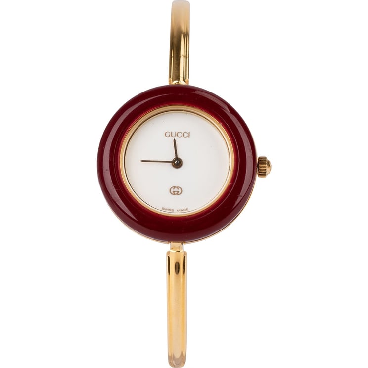 Gucci Gucci Gold Tone Change Bezel 11/12 Women Watch