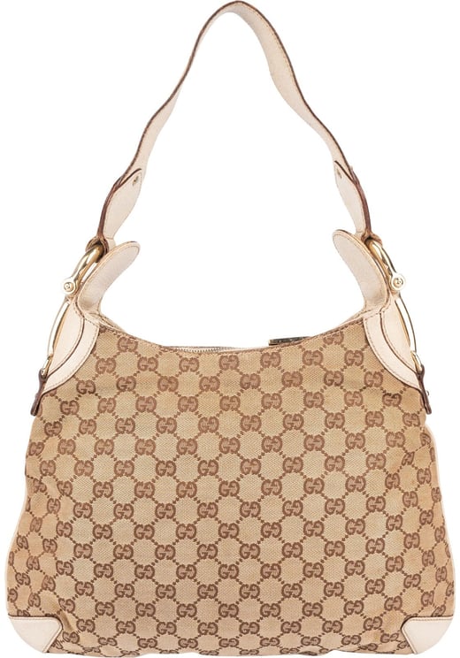 Gucci Gucci Monogram GG Horsebit Hobo Shoulder Bag