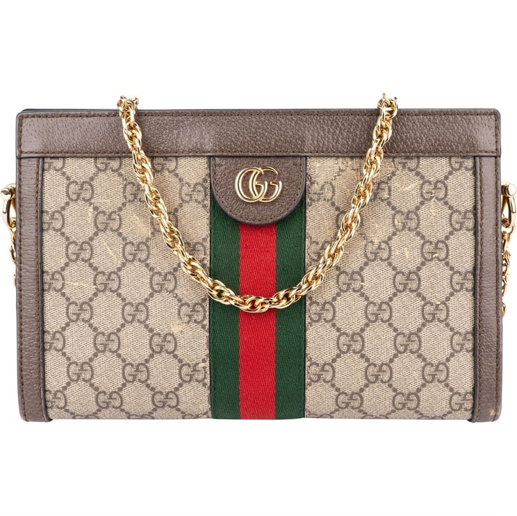 Gucci Gucci Monogram GG Supreme Ophidia Sherry Line Chain Crossbody Bag