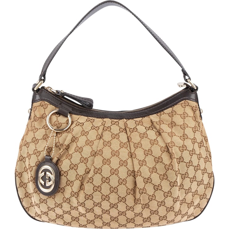 Gucci Gucci Monogram GG Sukey Hobo Handbag