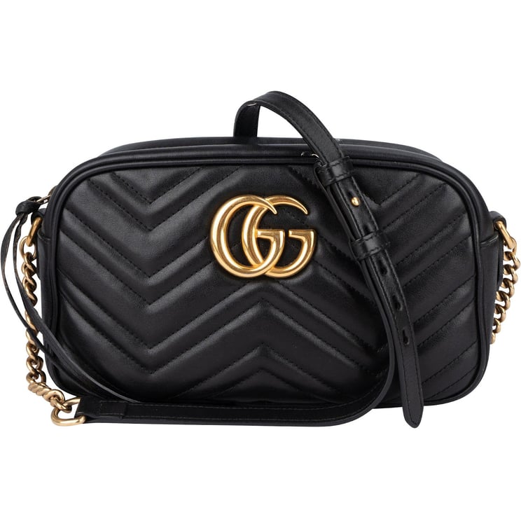Gucci Gucci Quilted Leather GG Marmont Crossbody Bag