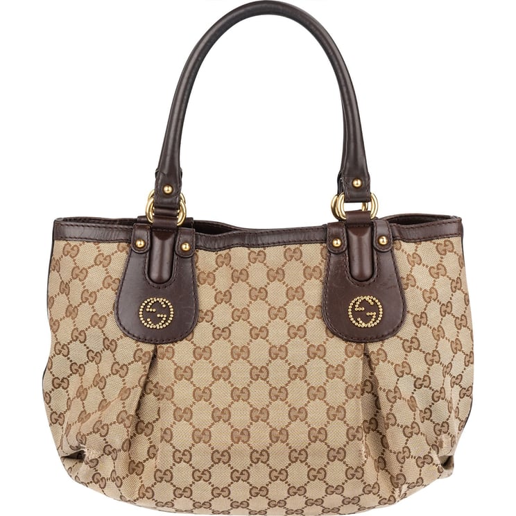 Gucci Gucci Monogram GG Studded Pelham Handbag