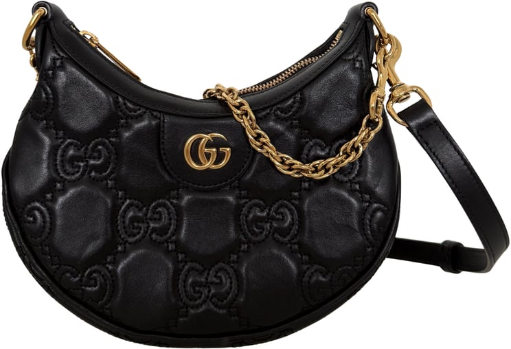 Gucci Gucci GG Marmont Half Moon Mini Bag Schwarz / sehr gut