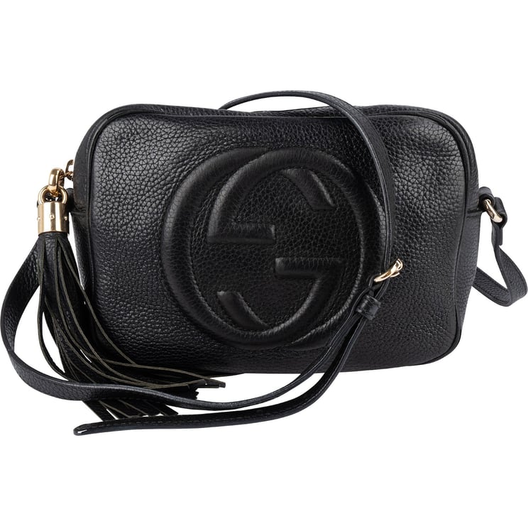 Gucci Gucci Pebbled Leather GG Soho Crossbody Bag