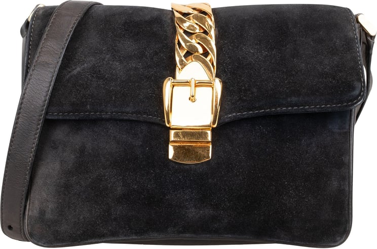 Gucci Gucci Suede Sylvie Small Crossbody Bag