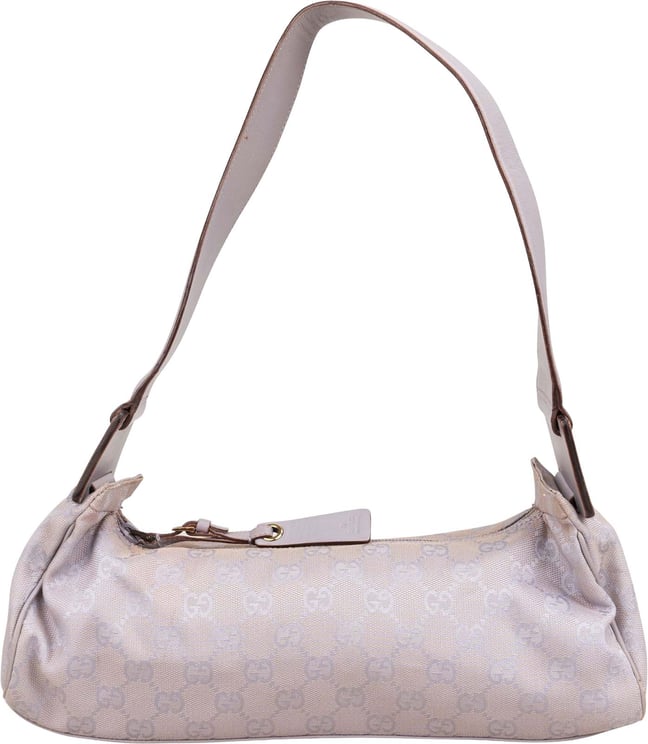 Gucci Gucci Monogram GG Canvas Baguette Shoulder Bag
