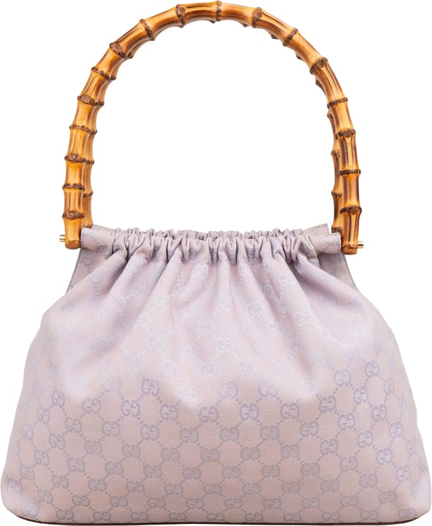 Gucci Gucci Lilac Monogram GG Bamboo Top Handle Handbag