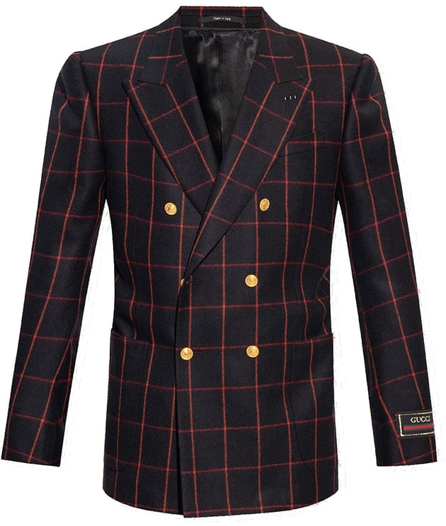 Gucci Gucci Wool Checked Blazer