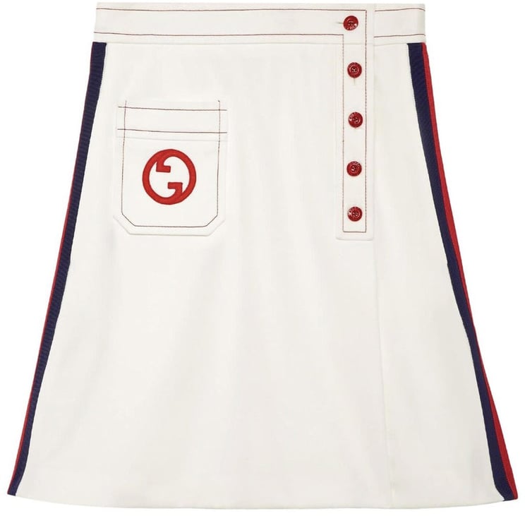 Gucci Gucci Interlocking G A-line Skirt