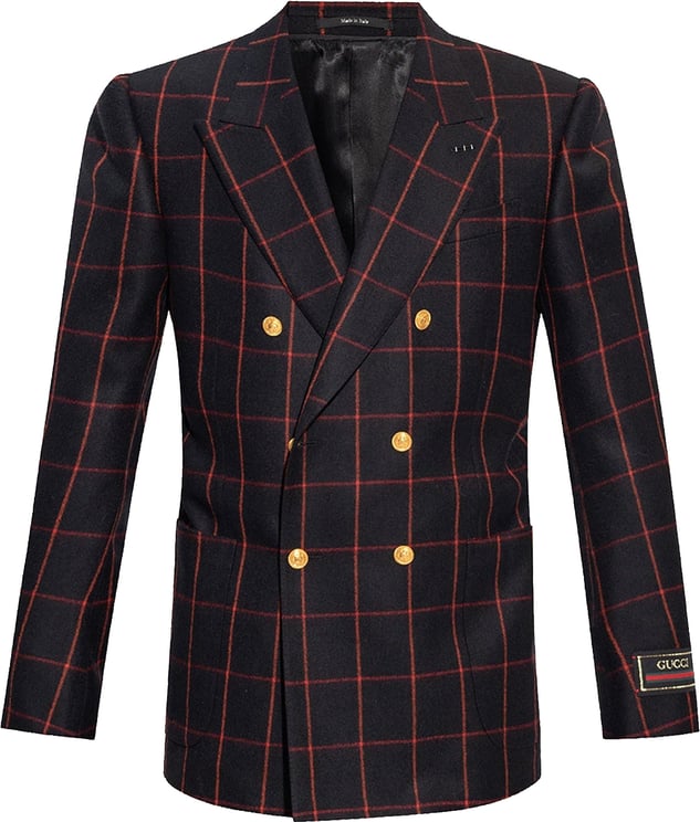 Gucci Gucci Wool Checked Blazer