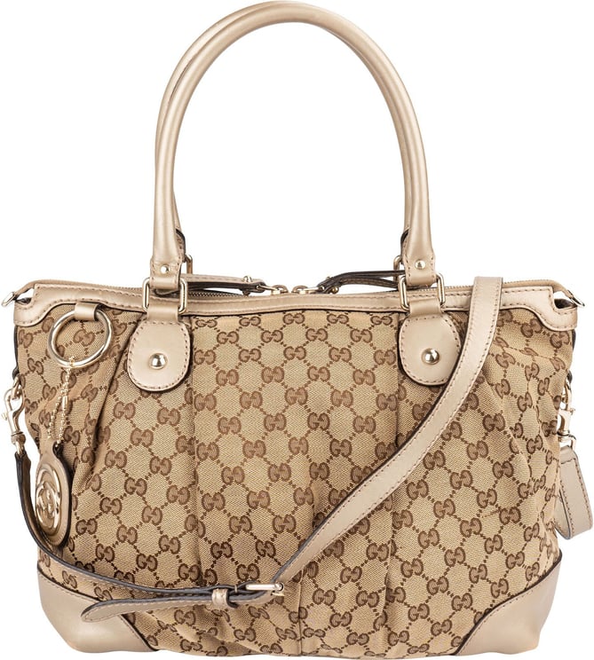 Gucci Gucci Monogram GG Canvas Sukey Handbag