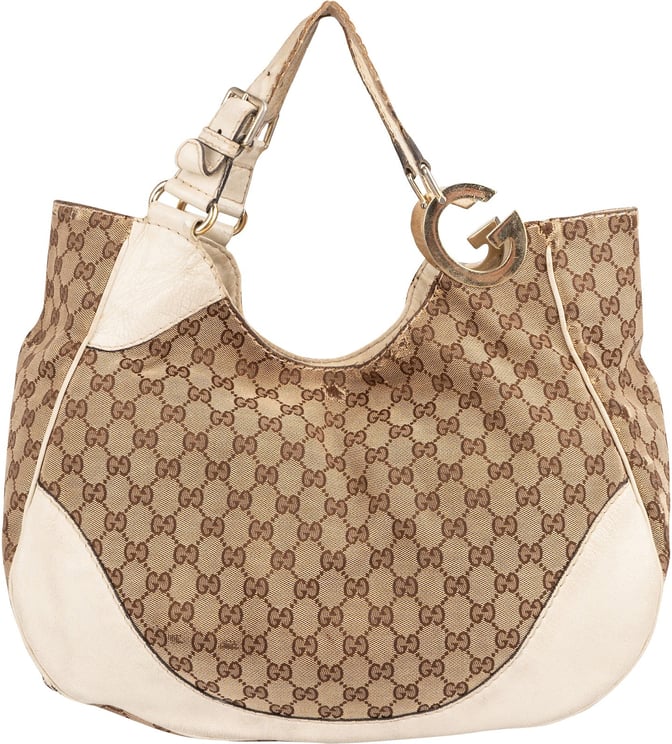 Gucci Gucci Monogram GG Canvas Interlocking G Hobo Handbag
