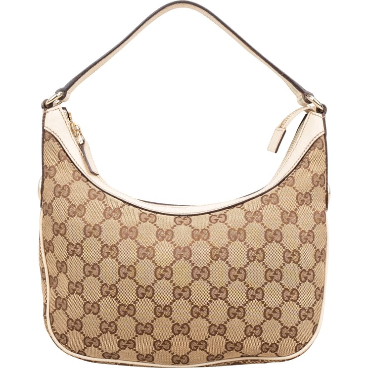 Gucci Gucci Monogram GG Canvas Small Hobo Shoulder Bag
