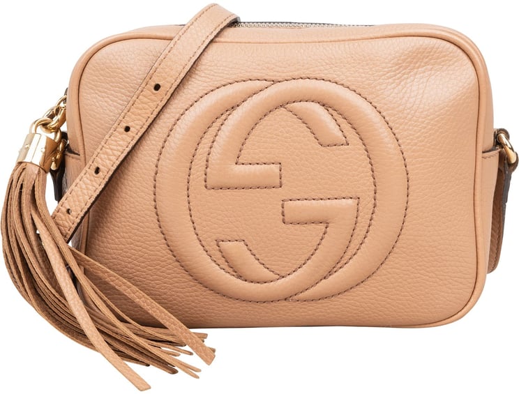 Gucci Gucci Grained Leather GG Soho Camera Crossbody Bag