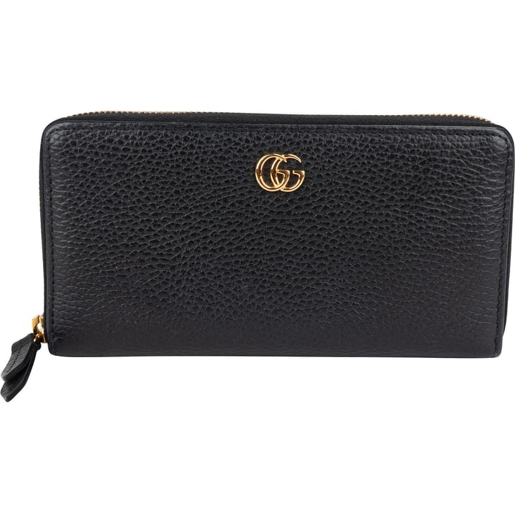 Gucci Gucci Pebbled Leather GG Zip Around Wallet