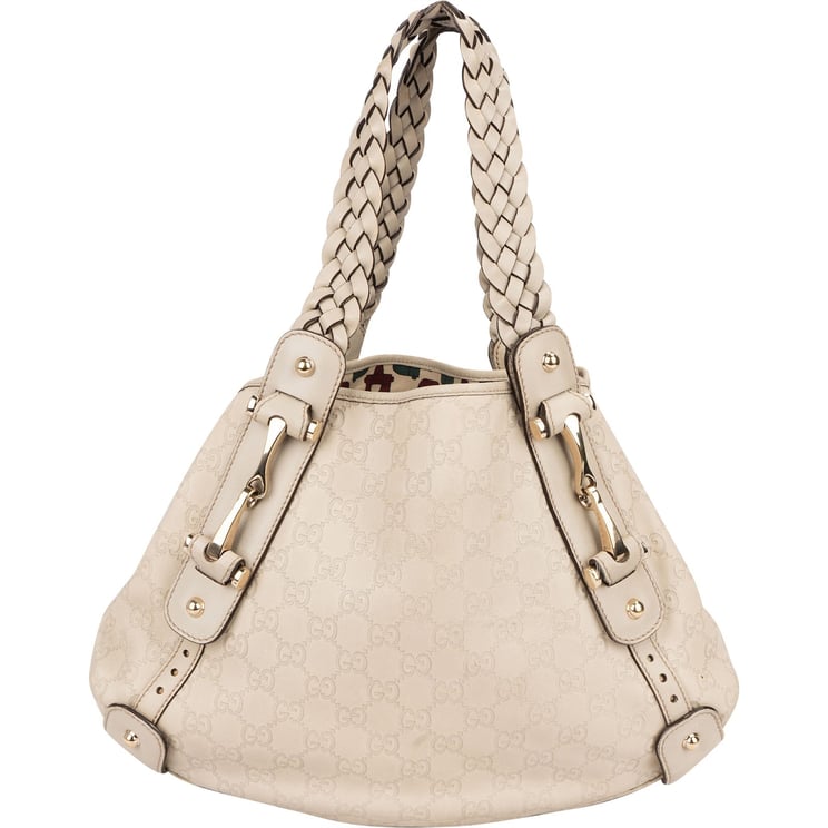 Gucci Gucci Guccissima Leather GG Pelham Horsebit Braided Handle Handbag