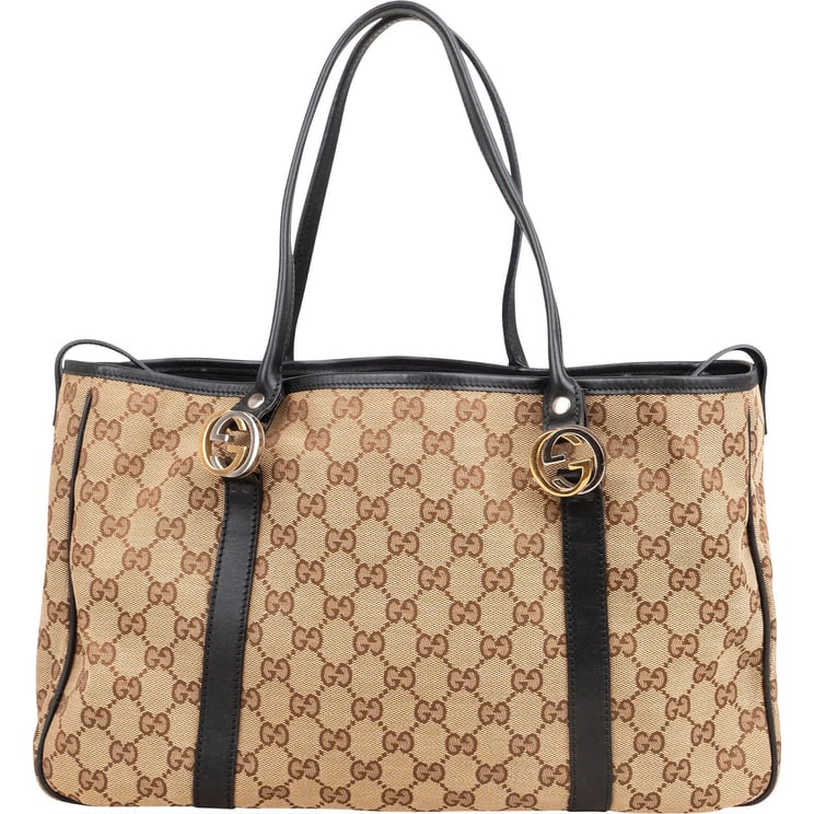 Gucci Gucci Monogram GG Canvas Twins Tote Shoulder Bag