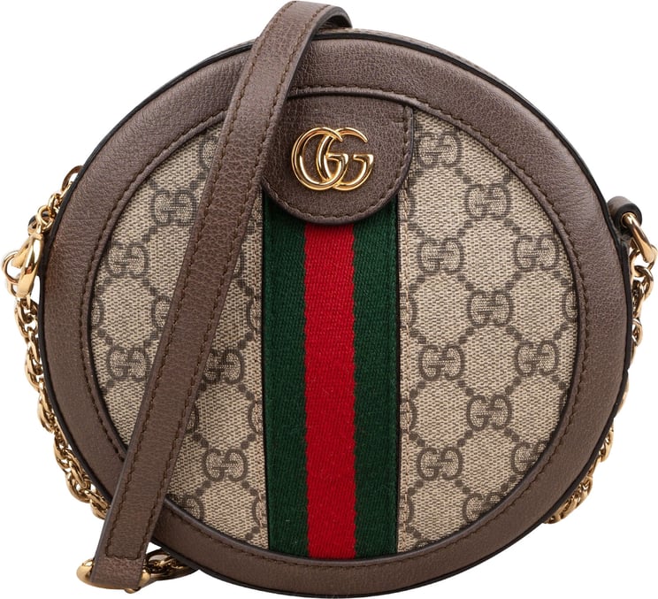 Gucci Gucci Supreme Monogram Ophidia GG Mini Round Crossbody Bag