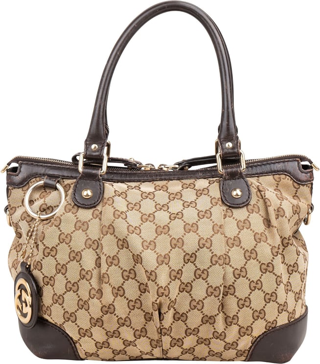 Gucci Gucci Monogram GG Canvas Sukey Handbag